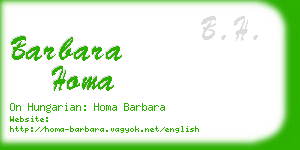 barbara homa business card